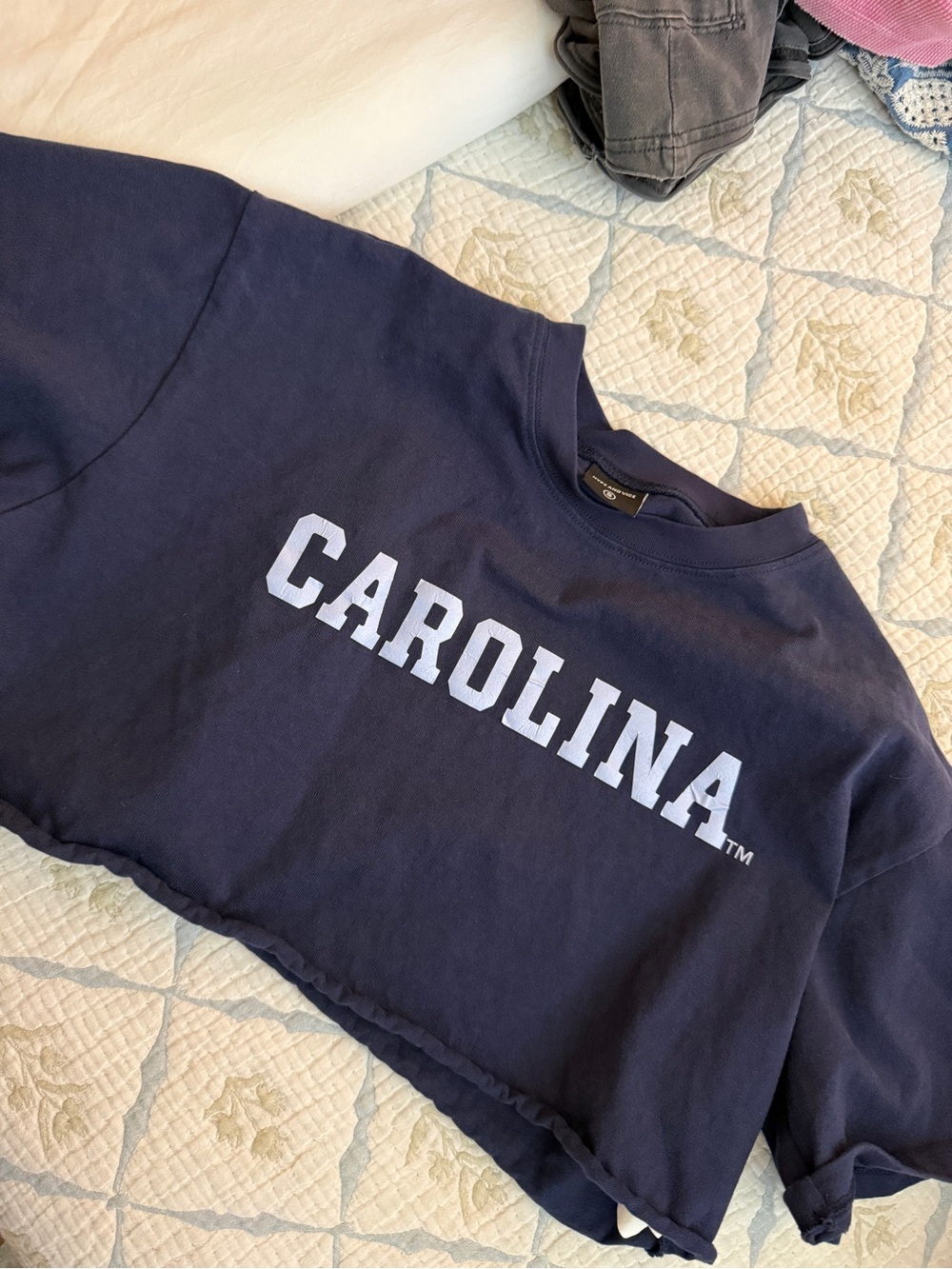 Kids Navy Carolina Cropped Sweatshirt - Unbranded